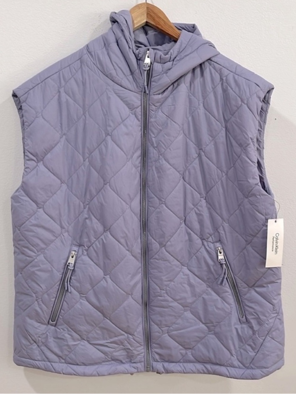 Calvin Klein Performance Violet Quilted Vest Jacket, Size L, NWT